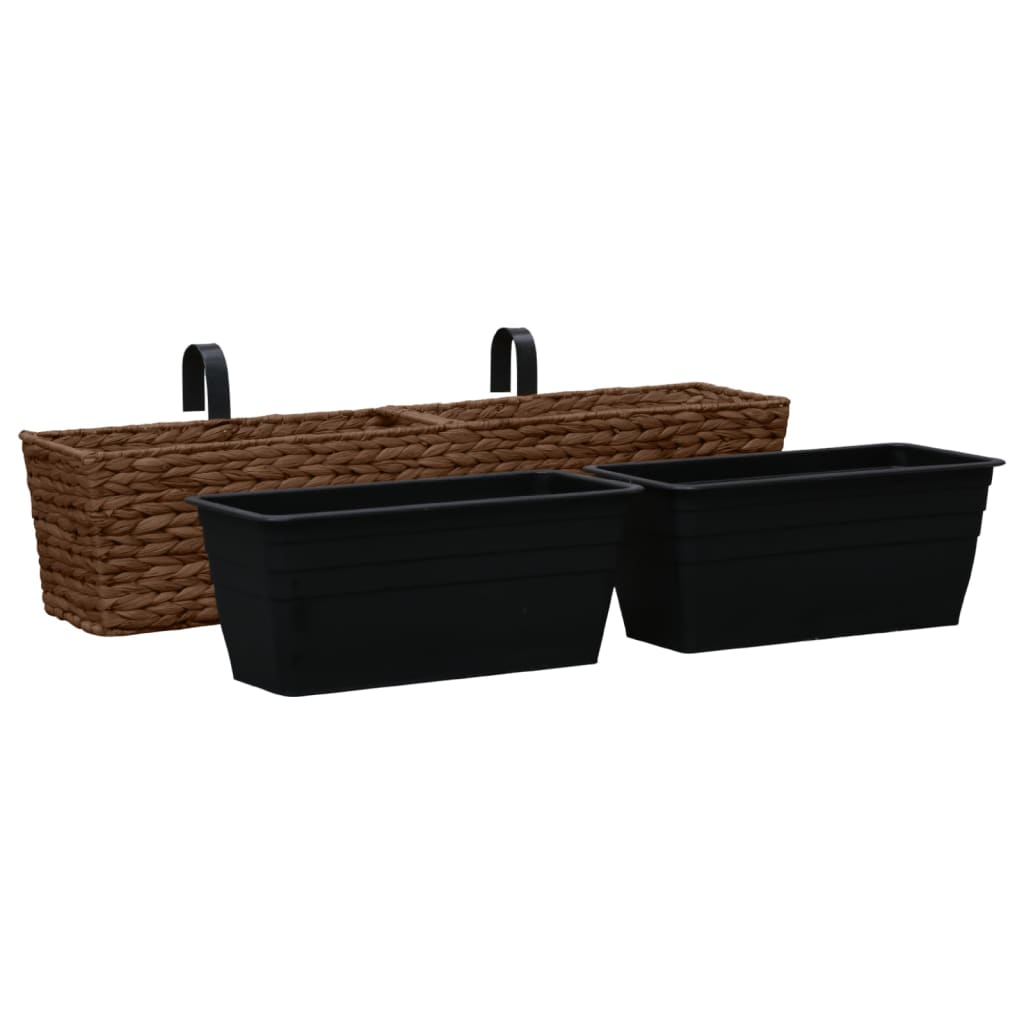 VidaXL -Pflanzer 2 St Wasserhyakintbraun