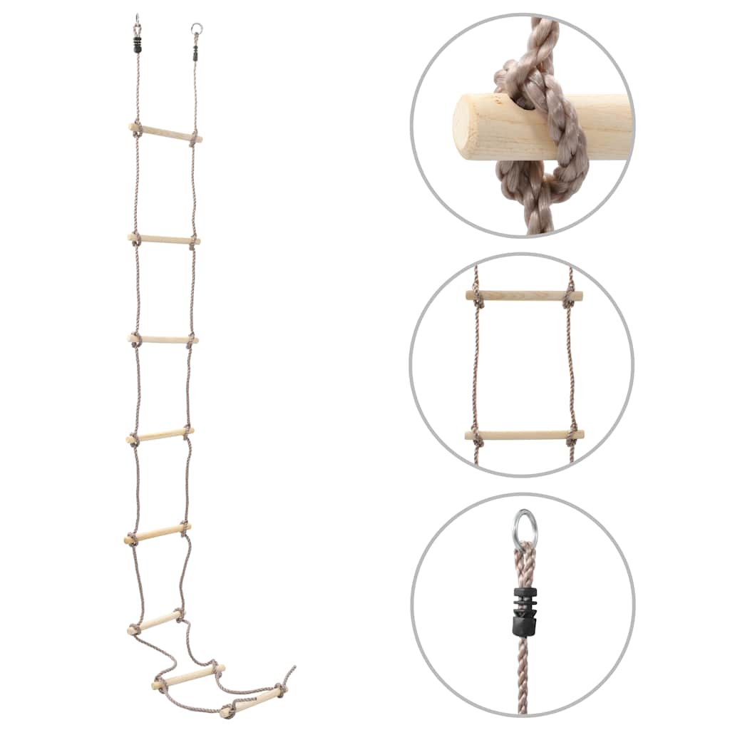 VidaXL Seilleiter 290 cm Holz