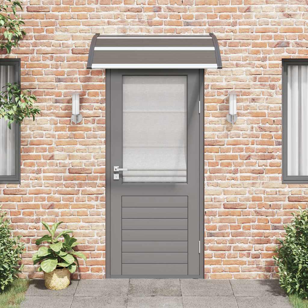VidaXL Türvordach 120x100 cm PC Schwarz