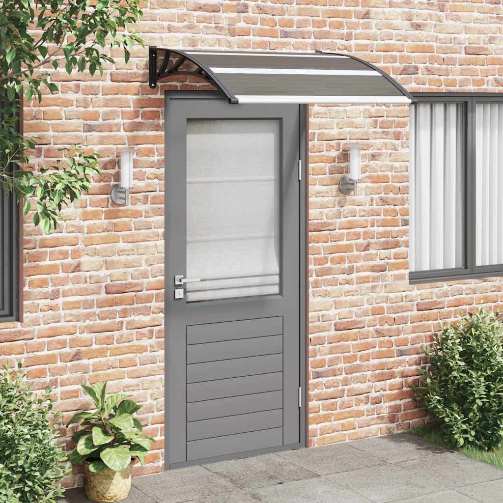 VidaXL Türvordach 120x100 cm PC Schwarz