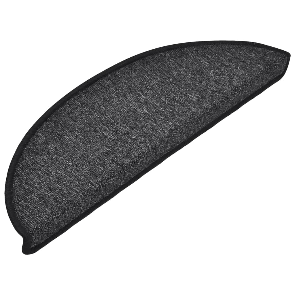 VidaXL 15 Treppenmatten 56x17x3 cm anthrazit