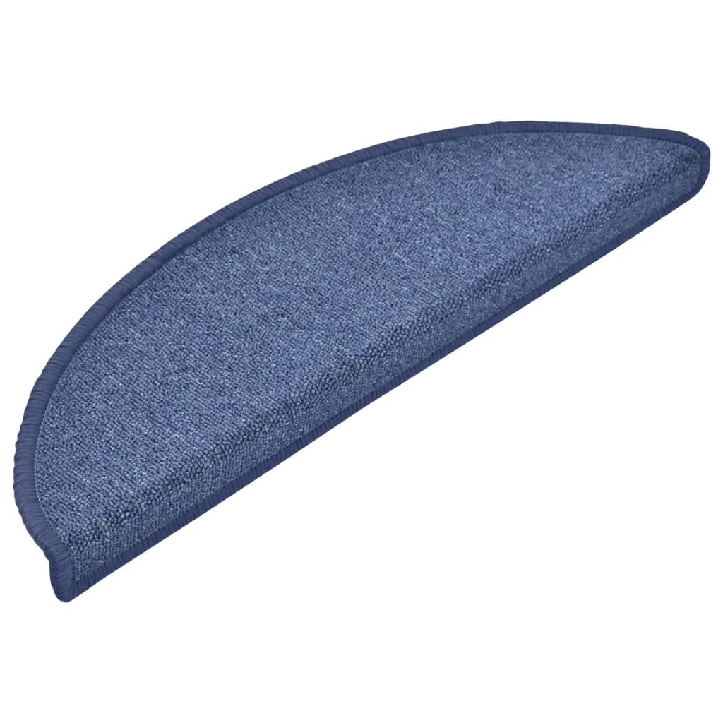 VidaXL 15 Treppenmatten 56x17x3 cm blau