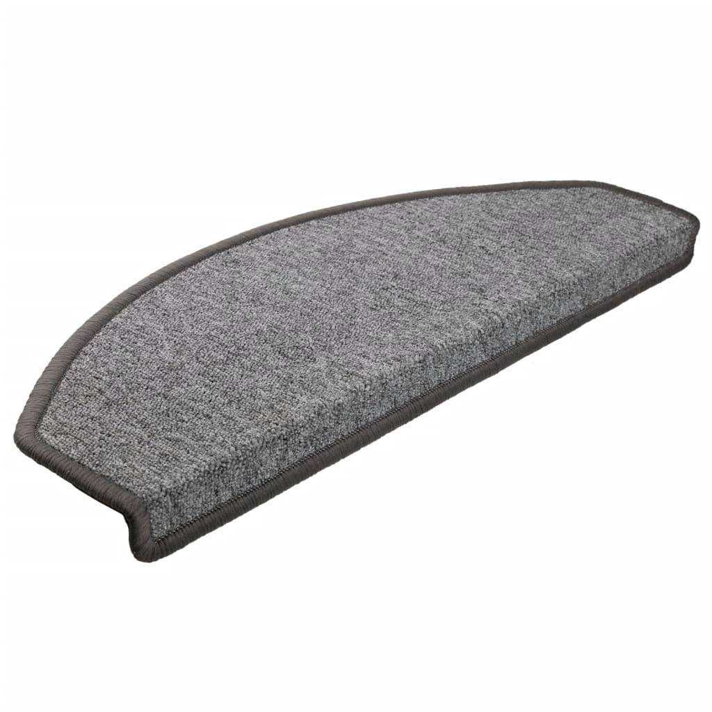 VidaXL 15 Treppenmatten 65x24x4 cm dunkelgrau