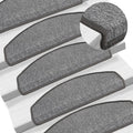 VidaXL 15 Treppenmatten 65x24x4 cm dunkelgrau