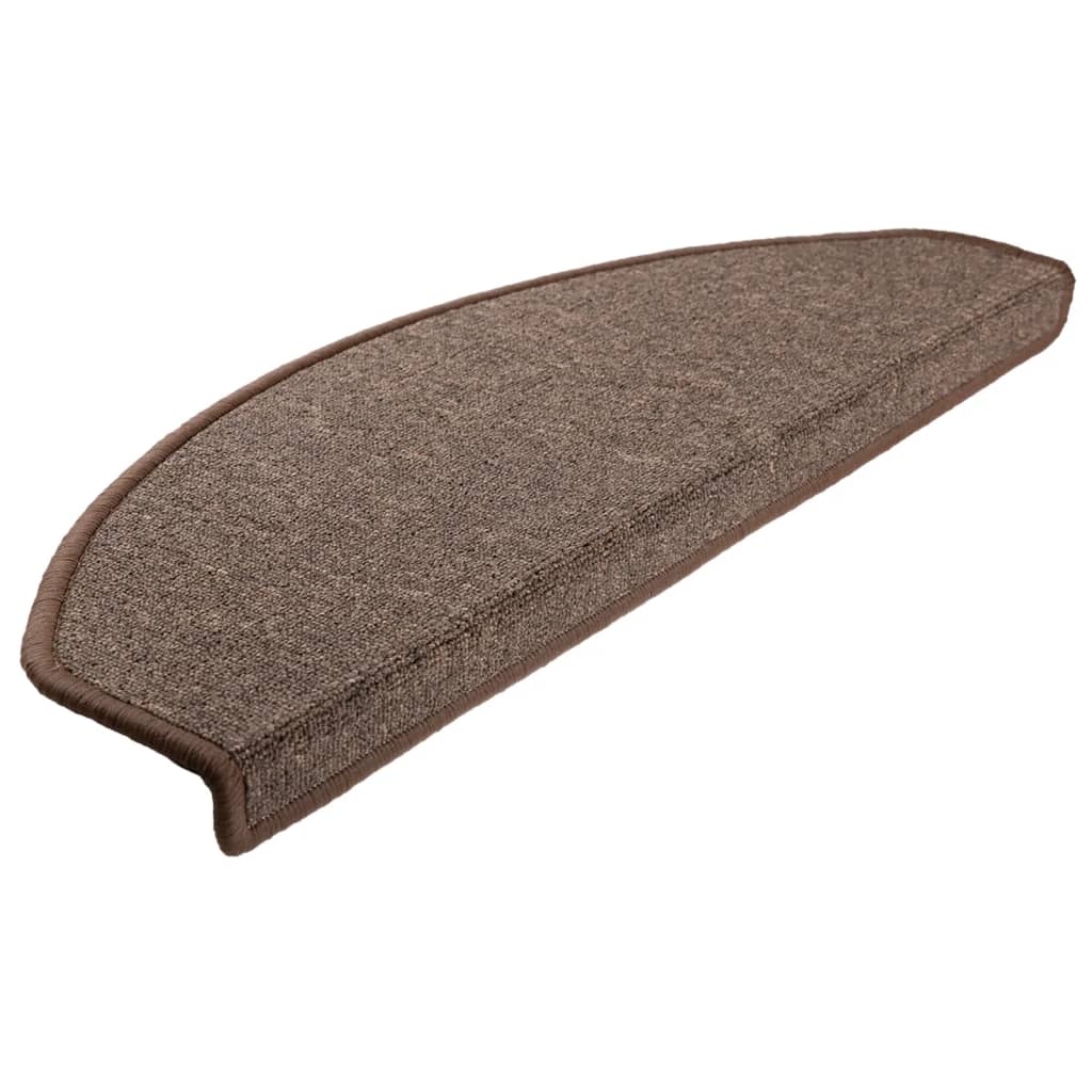 VidaXL 15 Treppenmatten 65x24x4 cm kaffeebraun