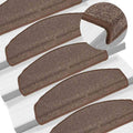 Vidaxl trapmatten 15 st 65x24x4 cm koffiebruin halfrond groot