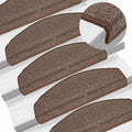 VidaXL 15 Treppenmatten 65x24x4 cm kaffeebraun