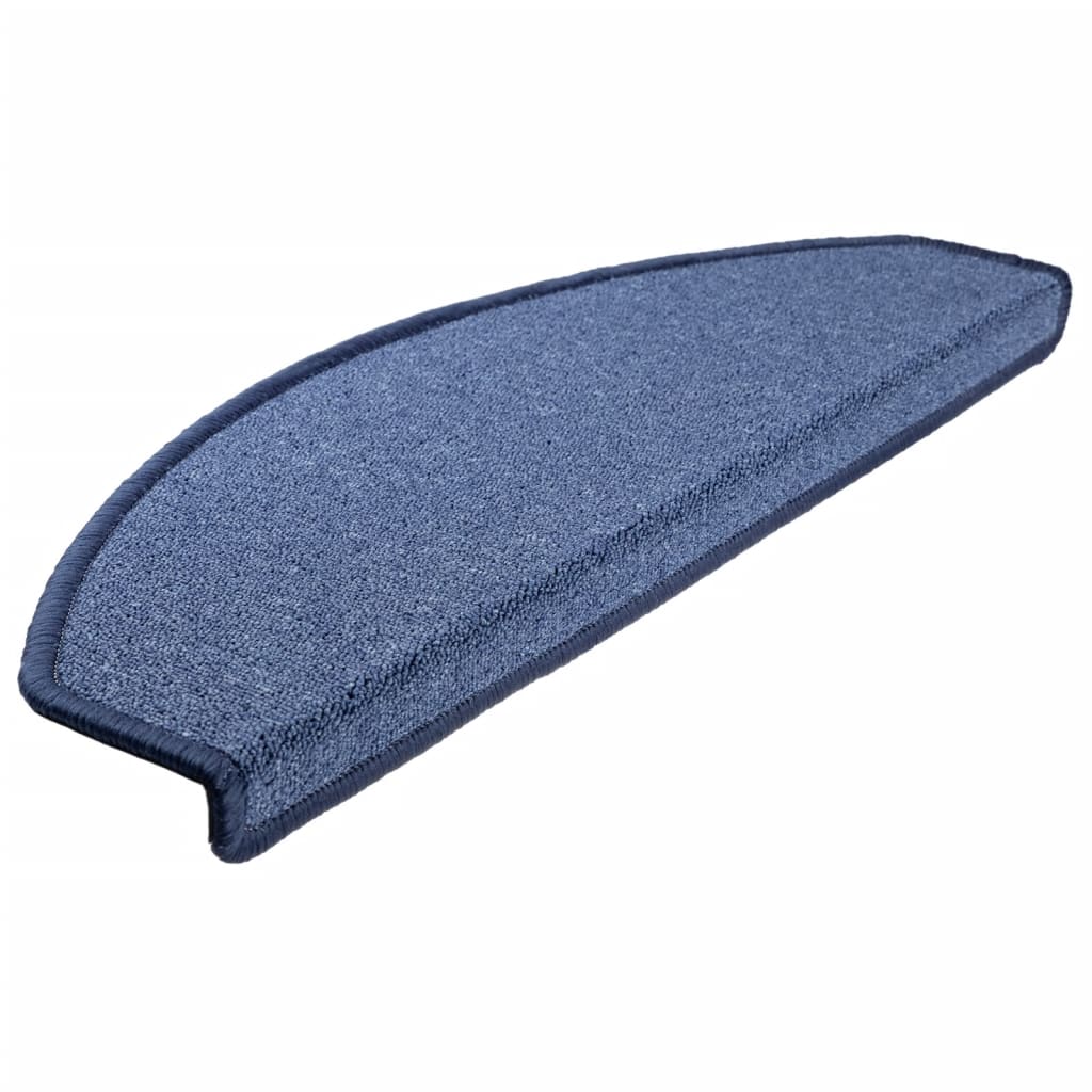 VidaXL 15 Treppenmatten 65x24x4 cm blau