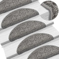 Vidaxl trapmatten 15 st 56x17x3 cm grijs halfrond
