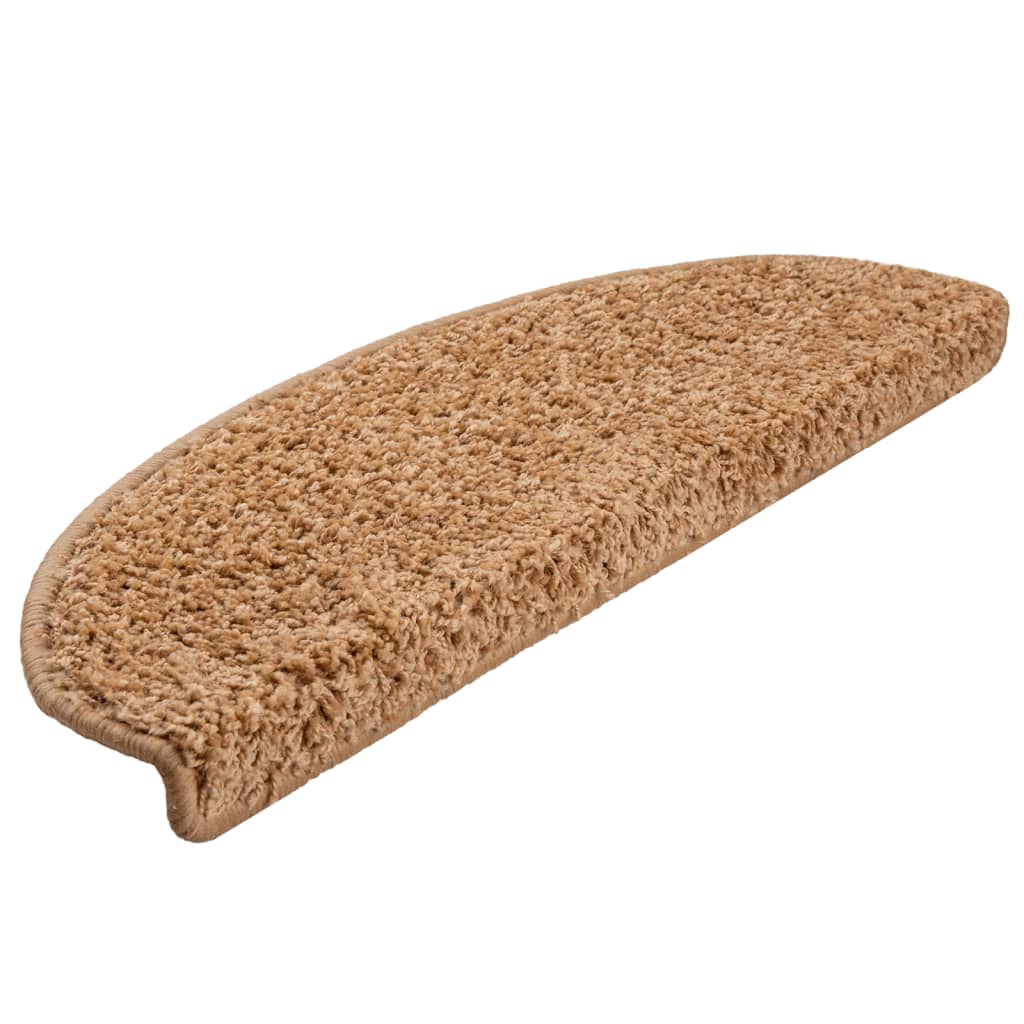VidaXL -Treppenmatten 15 ST 65x21x4 cm Beige