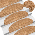 VidaXL -Treppenmatten 15 ST 65x21x4 cm Beige