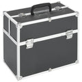 VidaXL Kosmetikkoffer 38x23x34 cm Aluminium Schwarz