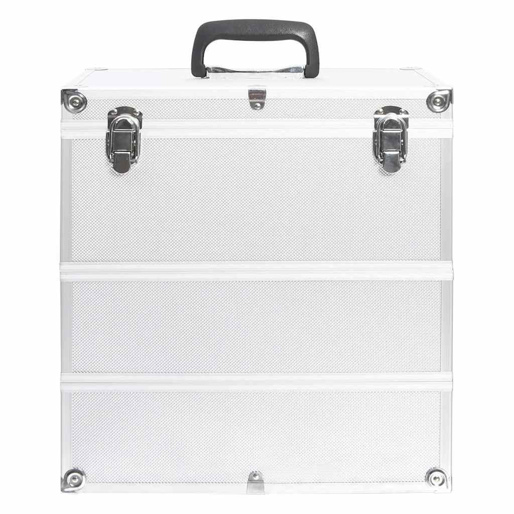 VidaXL Kosmetikkoffer 37x24x40 cm Aluminium silberfarben