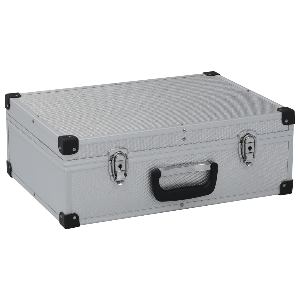 VidaXL Werkzeugkoffer 46x33x16 cm Aluminium Silberfarben