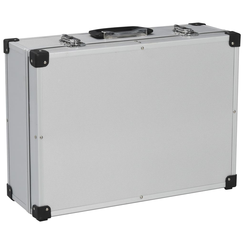 VidaXL Werkzeugkoffer 46x33x16 cm Aluminium Silberfarben