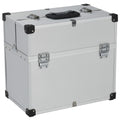 VidaXL Werkzeugkoffer 38x22,5x34 cm Aluminium Silberfarben