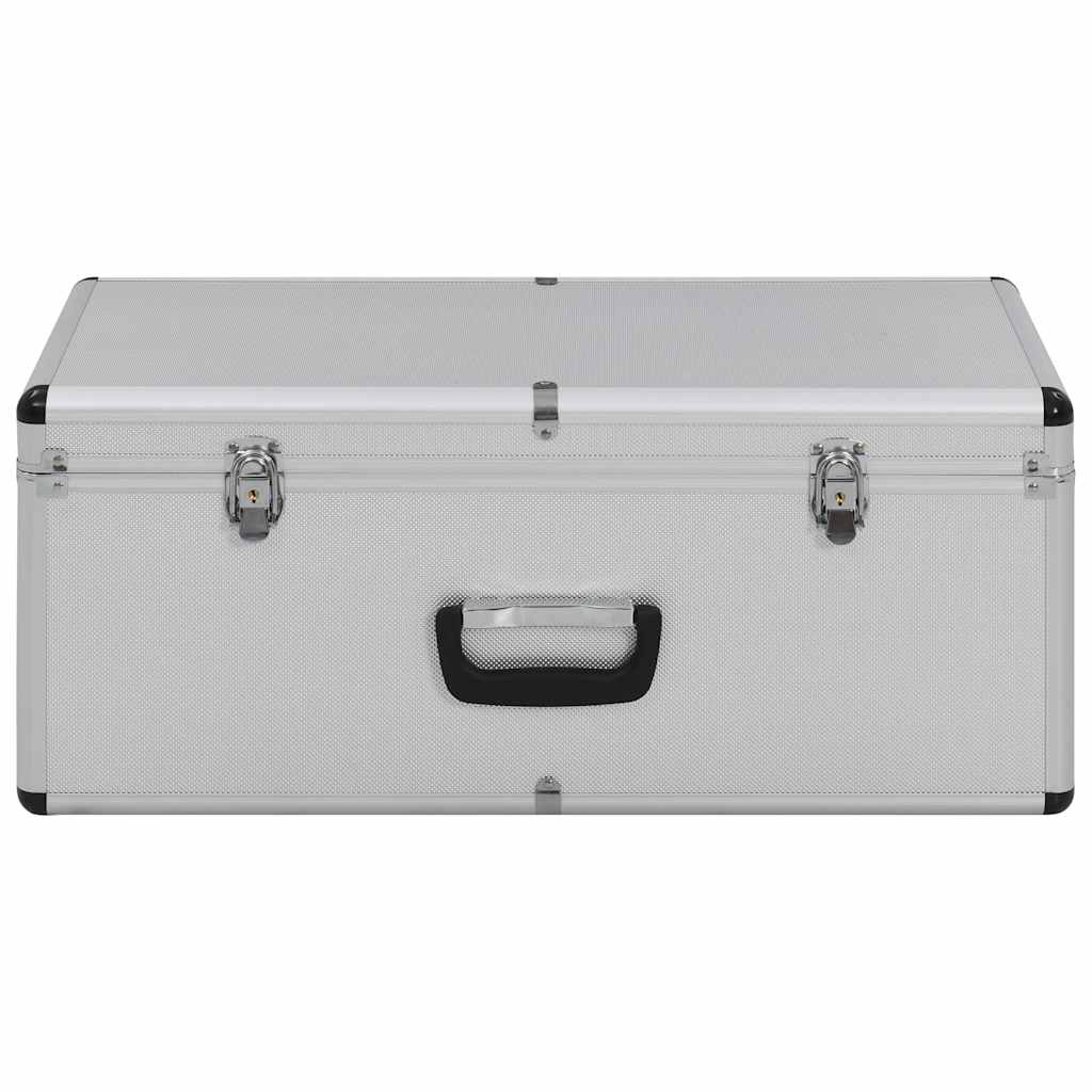 Vidaxl opbergkoffers 2 st aluminium zilverkleurig