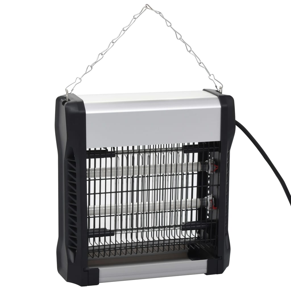Vidaxl Fliegenvernichter 12 W Aluminium Schwarz
