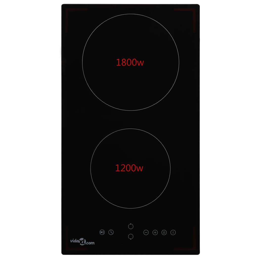 VidaXL -Keramik -Kochfeld mit 2 Kochzonen Touch Control 3000 W