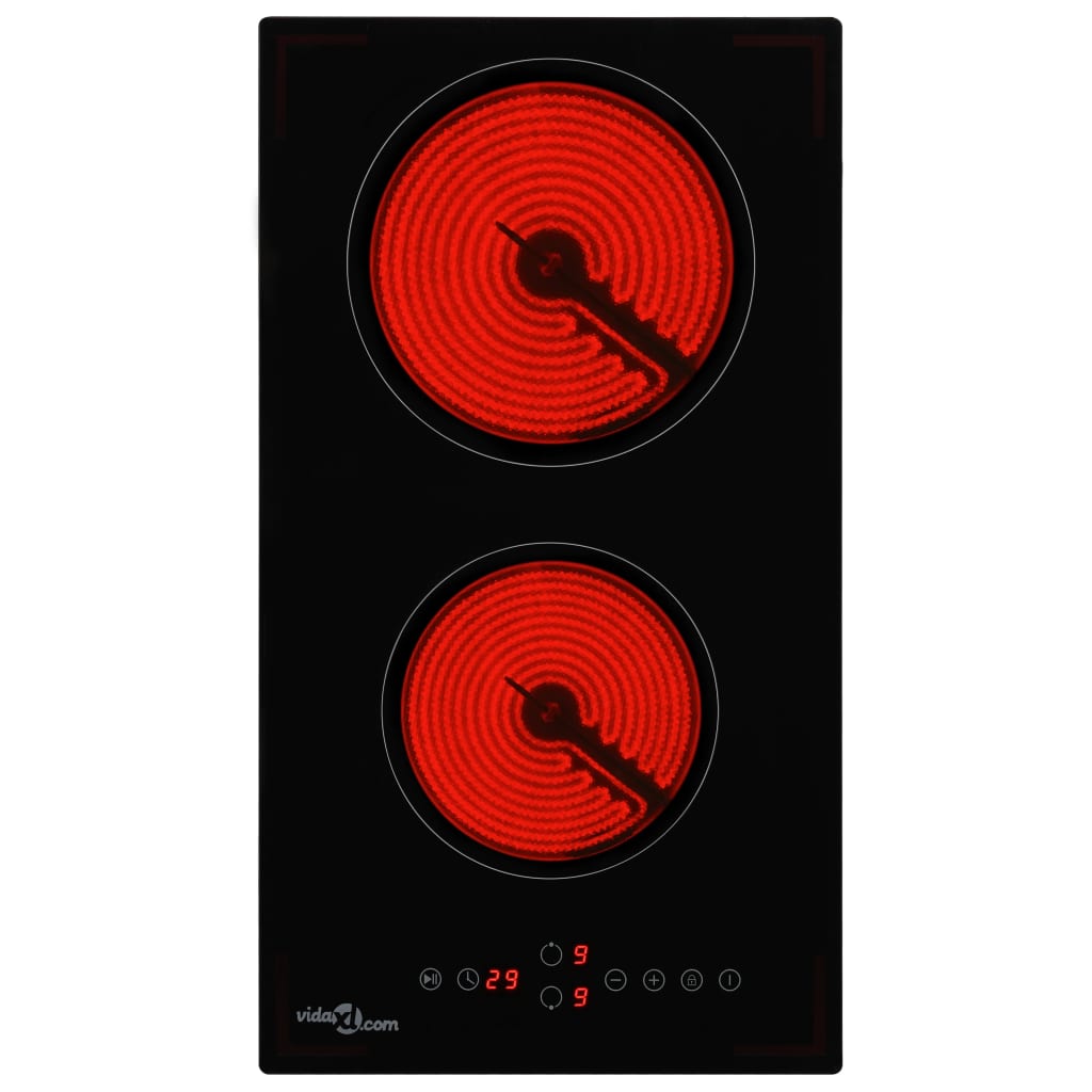 VidaXL -Keramik -Kochfeld mit 2 Kochzonen Touch Control 3000 W