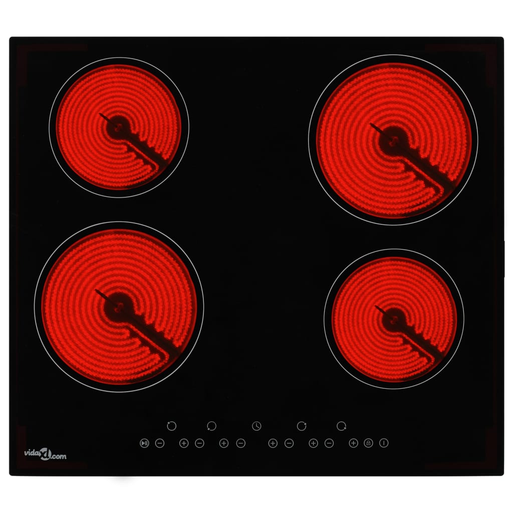 VidaXL -Keramik -Kochfeld mit 4 Kochzonen Touch Control 6000 W