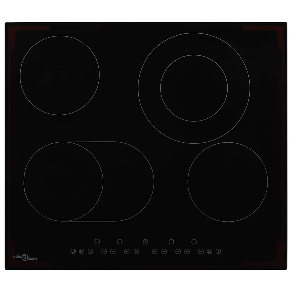 Vidaxl keramische kookplaat met 4 kookzones aanraakbediening 6600 w