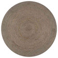 Vidaxl vloerkleed handgemaakt rond 90 cm jute grijs
