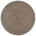 VidaXL Handgefertigter runder Teppich 120 cm Jute Grau