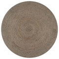 VidaXL Handgefertigter runder Teppich 150 cm Jute Grau