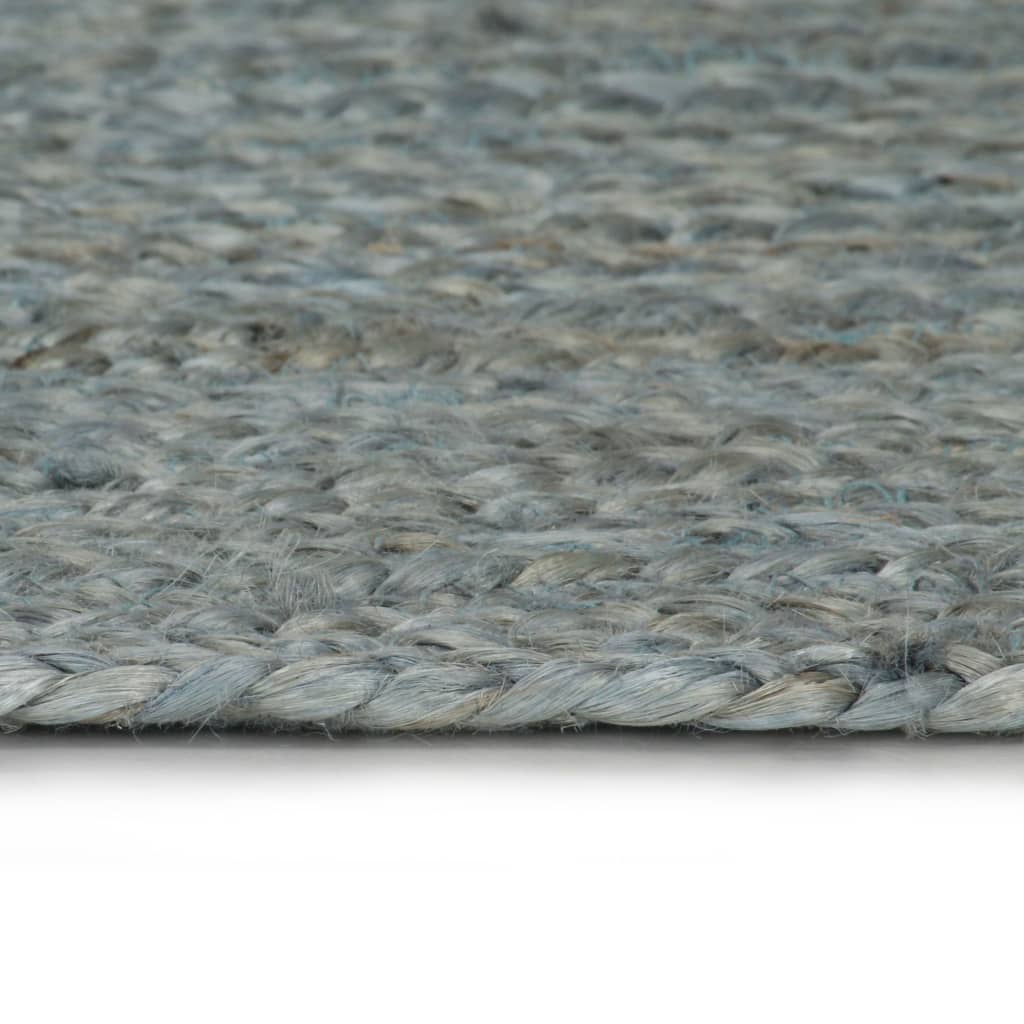 VidaXL Handgefertigter runder Teppich 90 cm Jute Olivgrün