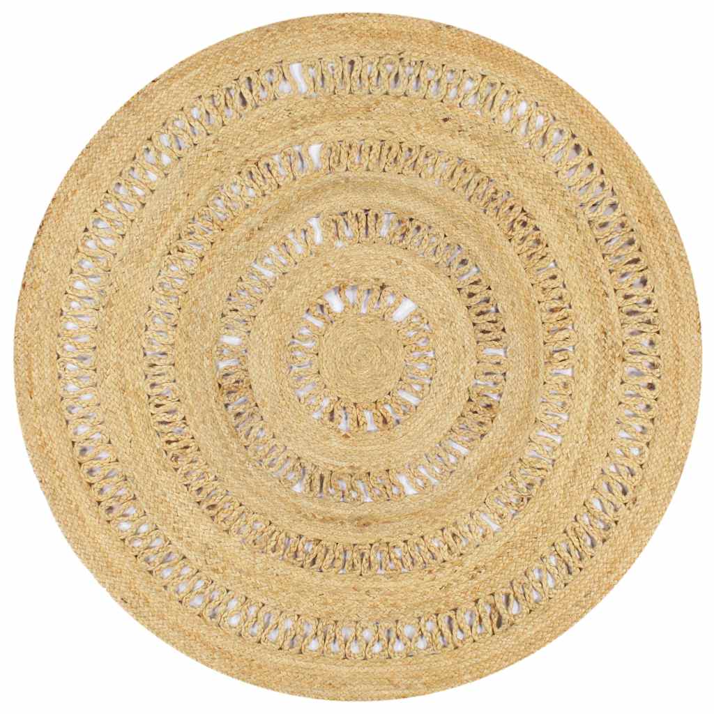 VidaXL Handgeknüpfter Teppich 120 cm aus geflochtener Jute