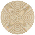 Vidaxl vloerkleed handgemaakt met spiraal ontwerp 120 cm jute wit