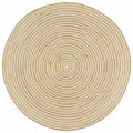 VidaXL Handgefertigter Spiralteppich 150 cm Jute Weiß