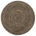 VidaXL Handgeknüpfter Jute-Teppich 120 cm Schwarz und Natur