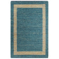 VidaXL Teppich handgefertigt 160x230 cm Jute Blau