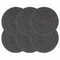 Vidaxl placemats 6 st rond 38 cm jute donkergrijs