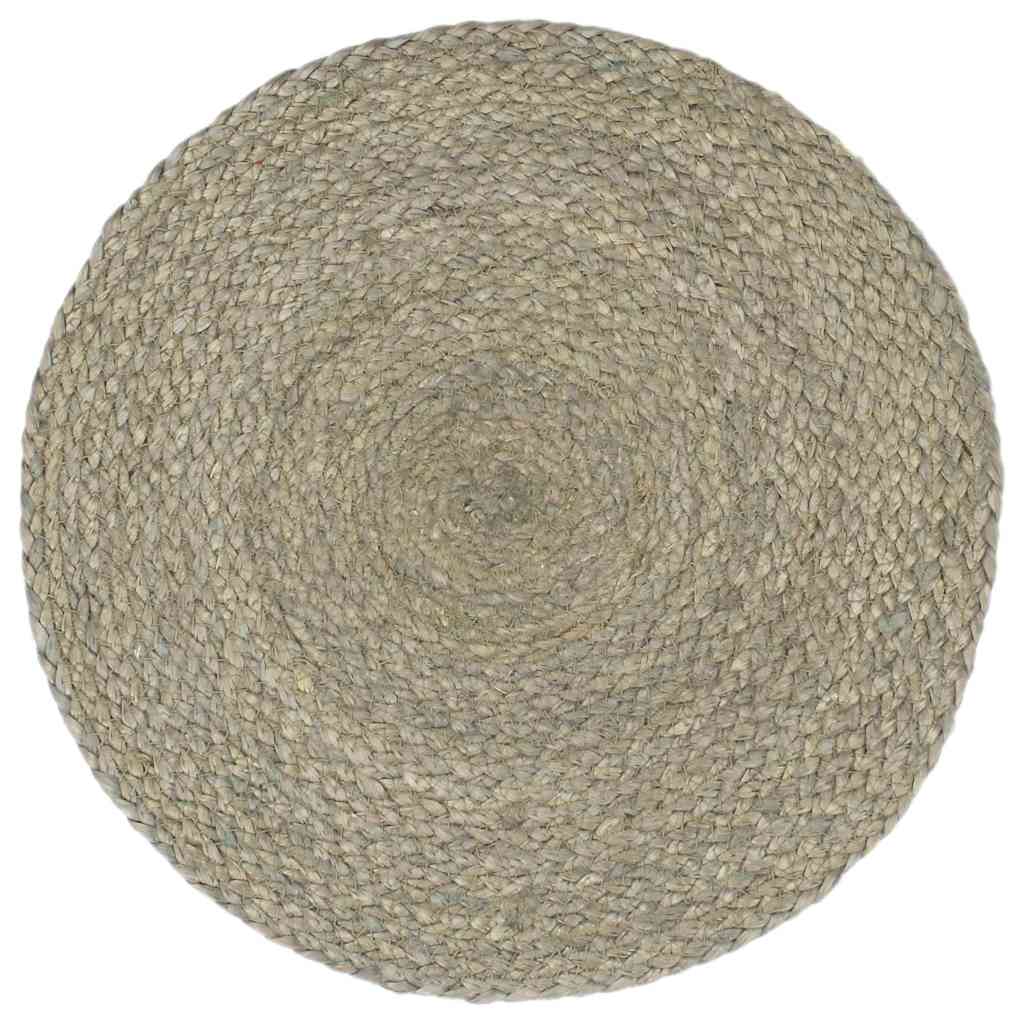 Vidaxl -Taschen 4 Stück Rindfleisch 38 cm Jute einfarbig grau