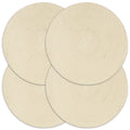 VidaXL Platzsets, 4 Stück, rund, 38 cm, Baumwolle, natur