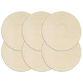 VidaXL Platzsets, 6 Stück, rund, 38 cm, Baumwolle, natur