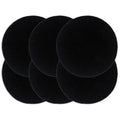 VidaXL Platzsets, 6 Stück, rund, 38 cm, Baumwolle, einfarbig schwarz
