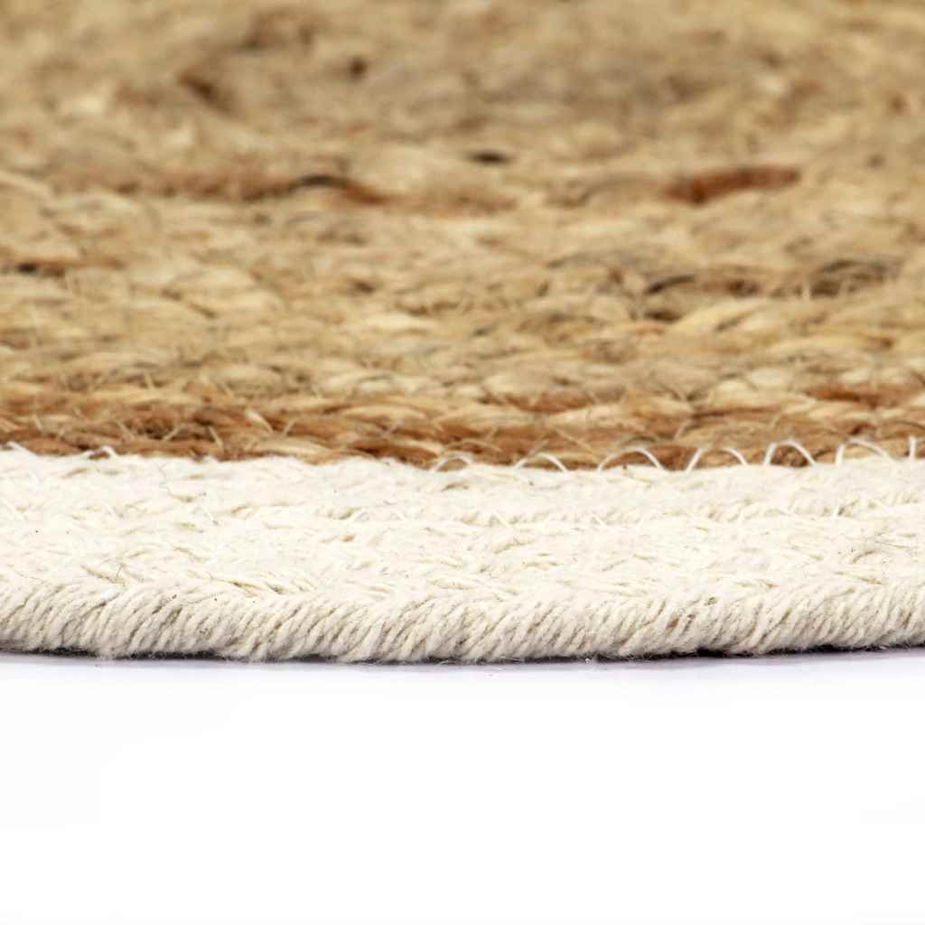 Vidaxl placemats 6 st rond 38 cm jute en katoen natuurlijk
