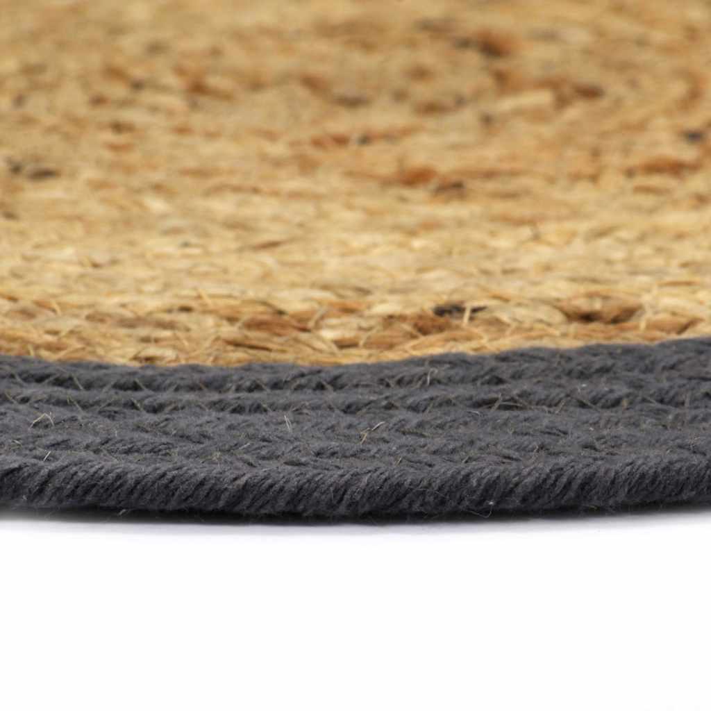 VidaXL Platzsets, 4 Stück, 38 cm, Jute und Baumwolle, Natur und Anthrazit