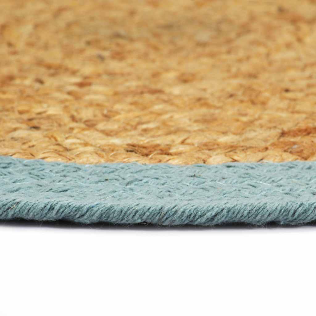 VidaXL Platzsets, 6 Stück, 38 cm, Jute und Baumwolle, Natur und Grün