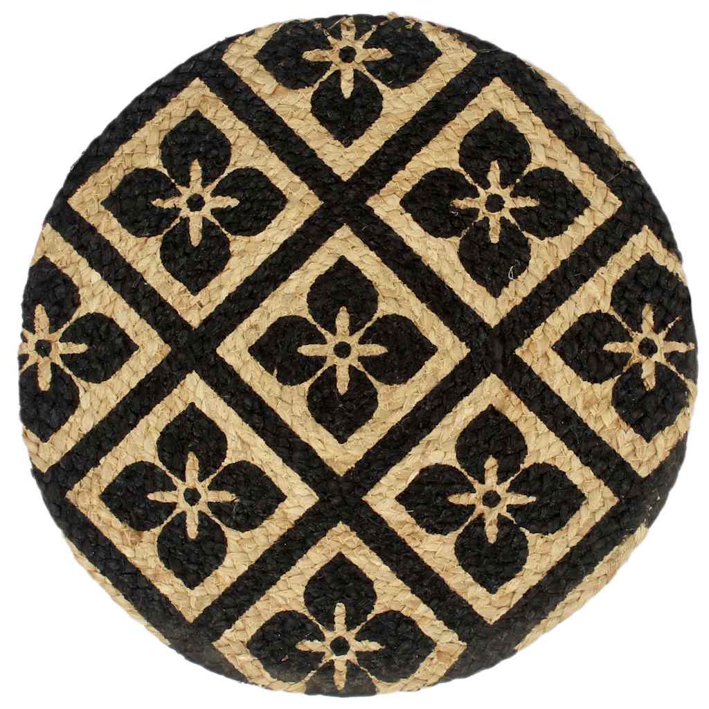 Vidaxl placemats 4 st rond 38 cm jute zwart