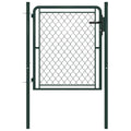 Vidaxl tuinpoort staal 100x100 cm groen