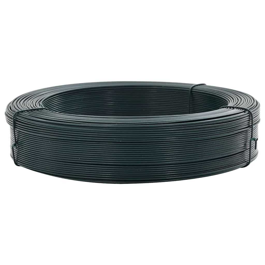 Vidaxl hekbinddraad 250 m 0,9 1,4 mm staal zwartachtig groen