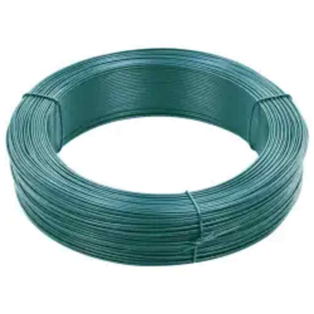 VidaXL Zaunbindedraht 250 m 1,4 2 mm Stahl Schwarzgrün