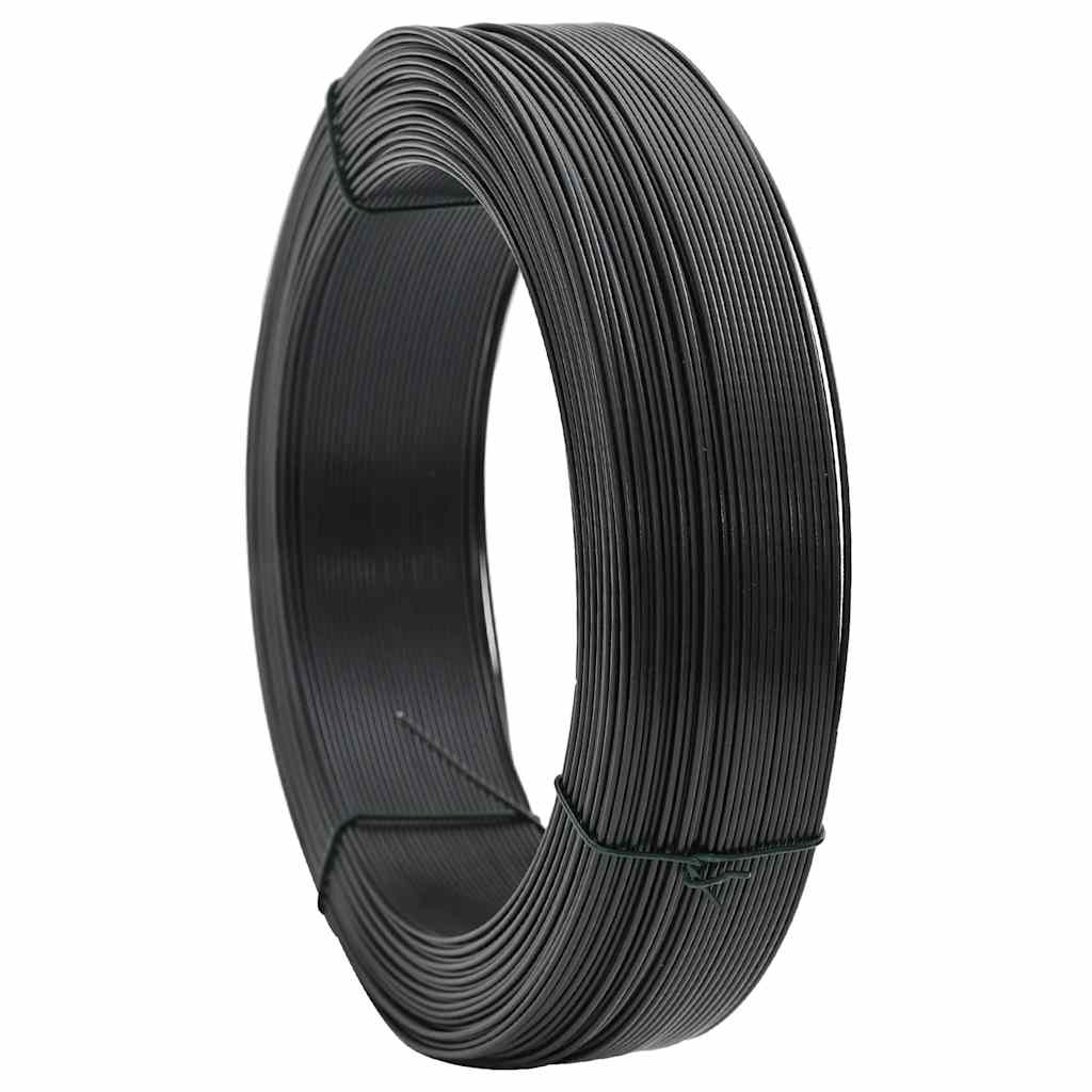 VidaXL Zaunbinde -Gewinde 250 m 1,6 2,5 mm Stahlanthrazit