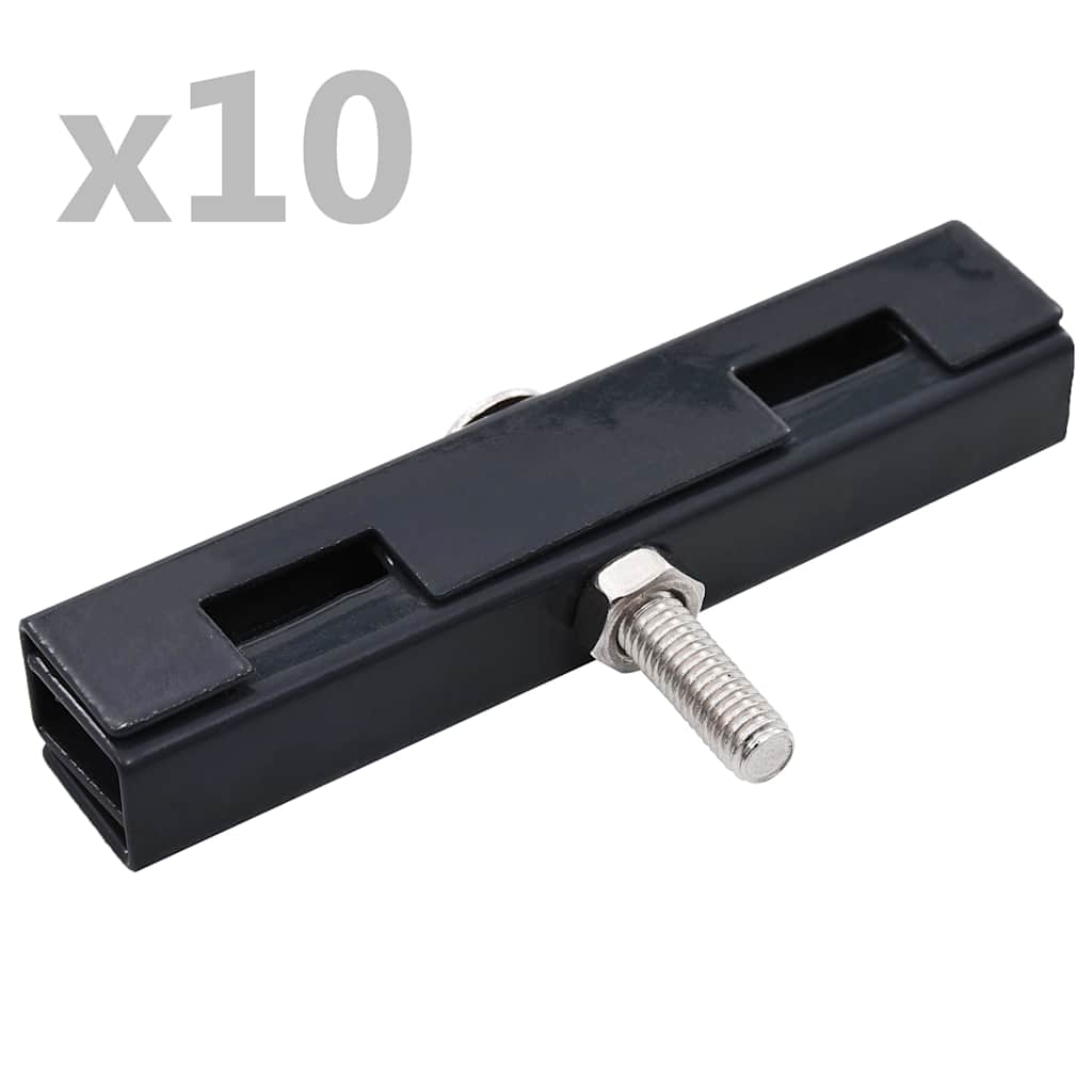 VidaXL U-Mat-Verbinder, 10er-Set, Anthrazit