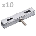 VidaXL U-förmiger Mattenverbinder, 10er-Set, silberfarben